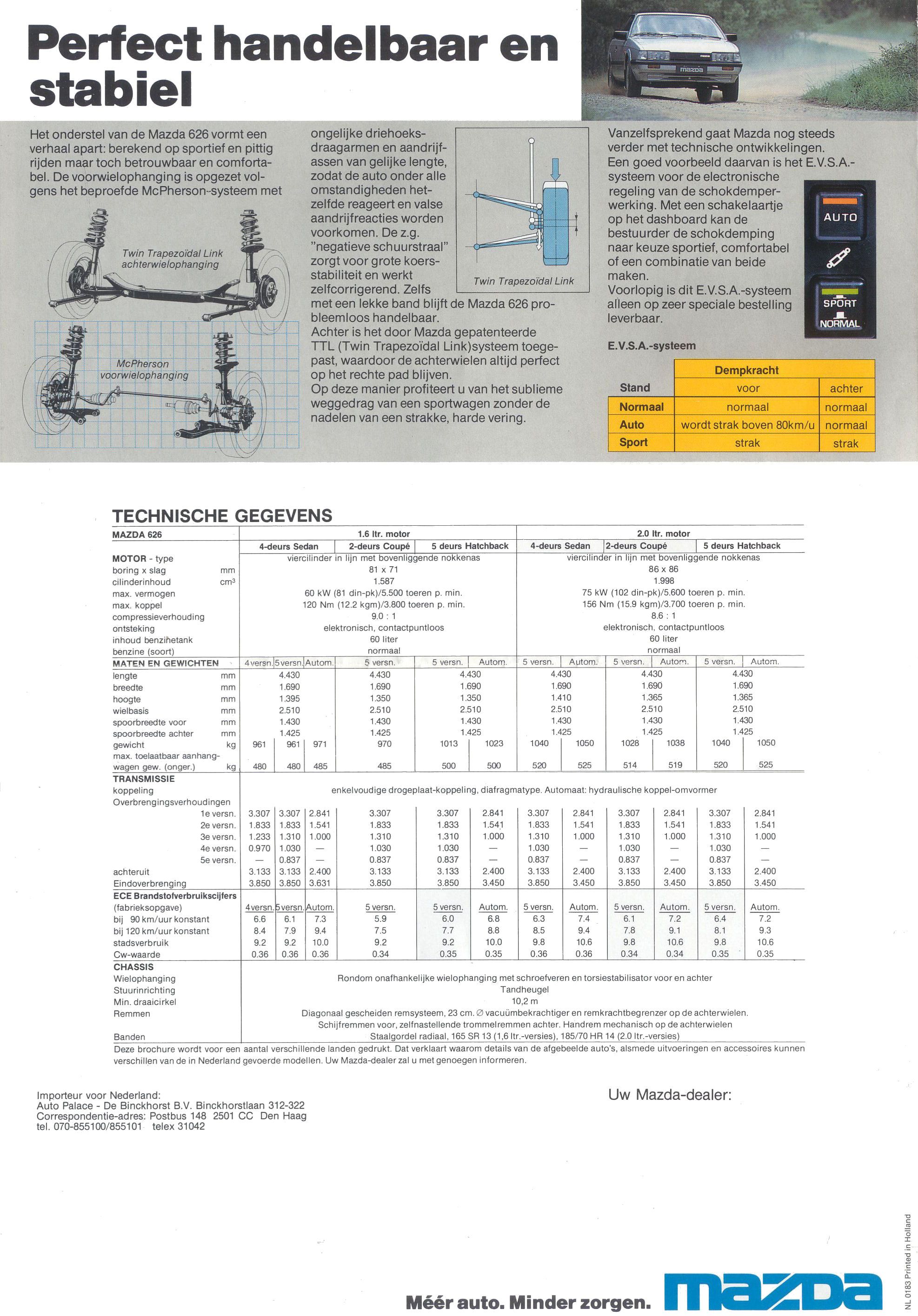 1983 Mazda 626 brochure
